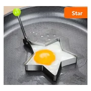 ***2 Stuks Maak de meest bijzondere eiergerechten met Ster bakvorm - perfect voor gebakken eieren, pannenkoeken en meer - ster-vormige bakvorm van Heble® ***