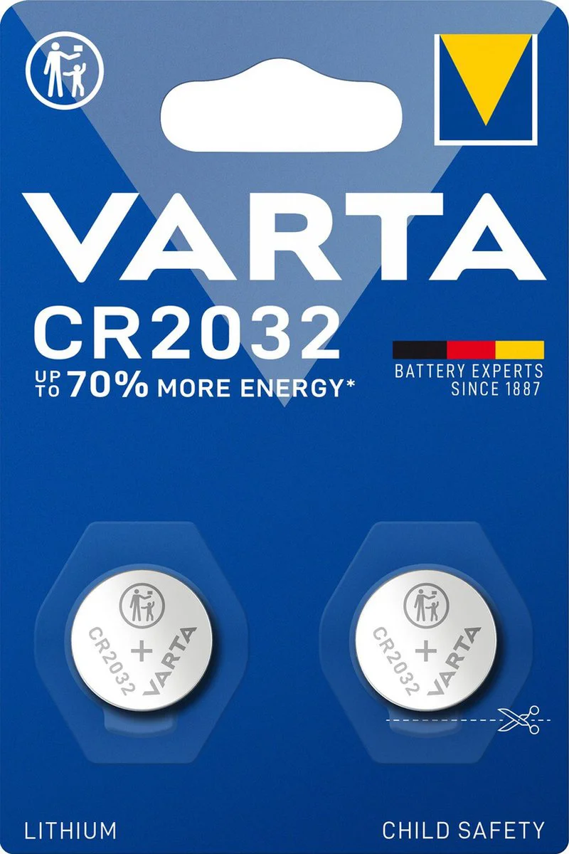 Varta LITHIUM Coin Batterijen CR2032 Blister 2 stuks