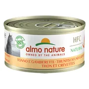 48x Almo Nature HFC Natural Kattenvoer Nat Tonijn & Garnaal 70 gr