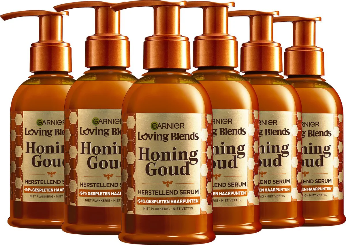 6x Garnier Loving Blends Honing Goud Haarsserum 115 ml
