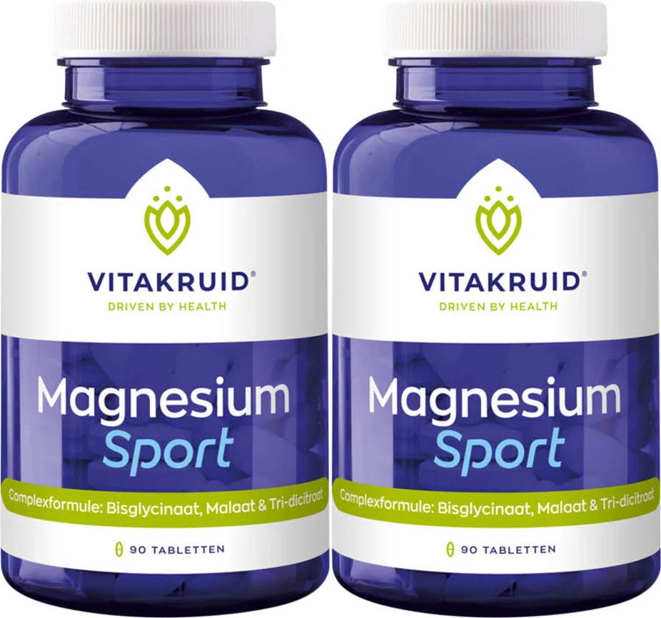 2x Vitakruid Magnesium Sport 90 tabletten