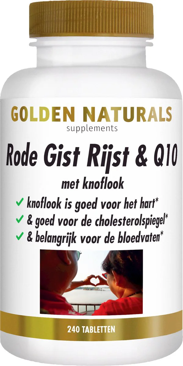 Golden Naturals Rode Gist Rijst & Q10 Vegan 240 tabletten