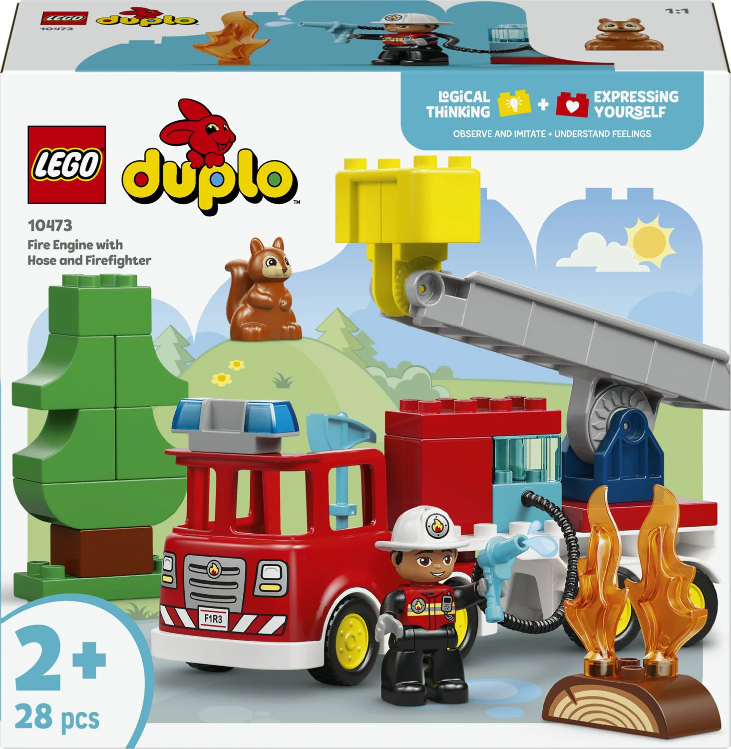 LEGO DUPLO Brandweertruck met slang en brandweerman 10473