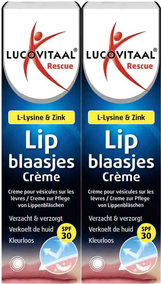 2x Lucovitaal Lipblaasjes Crème 7 ml