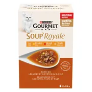 4x Gourmet Kattenvoer Nat Soup Royale Rund 6x45 gr