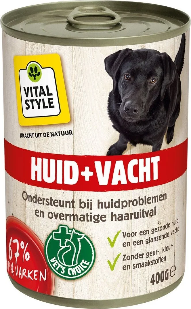 Vitalstyle Hondenvoer Nat Huid & Vacht 400 gr