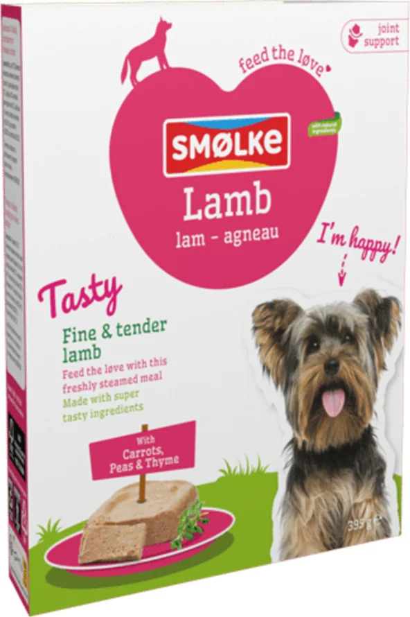 Smolke Hondenvoer Vers Gestoomd Lam 395 gr