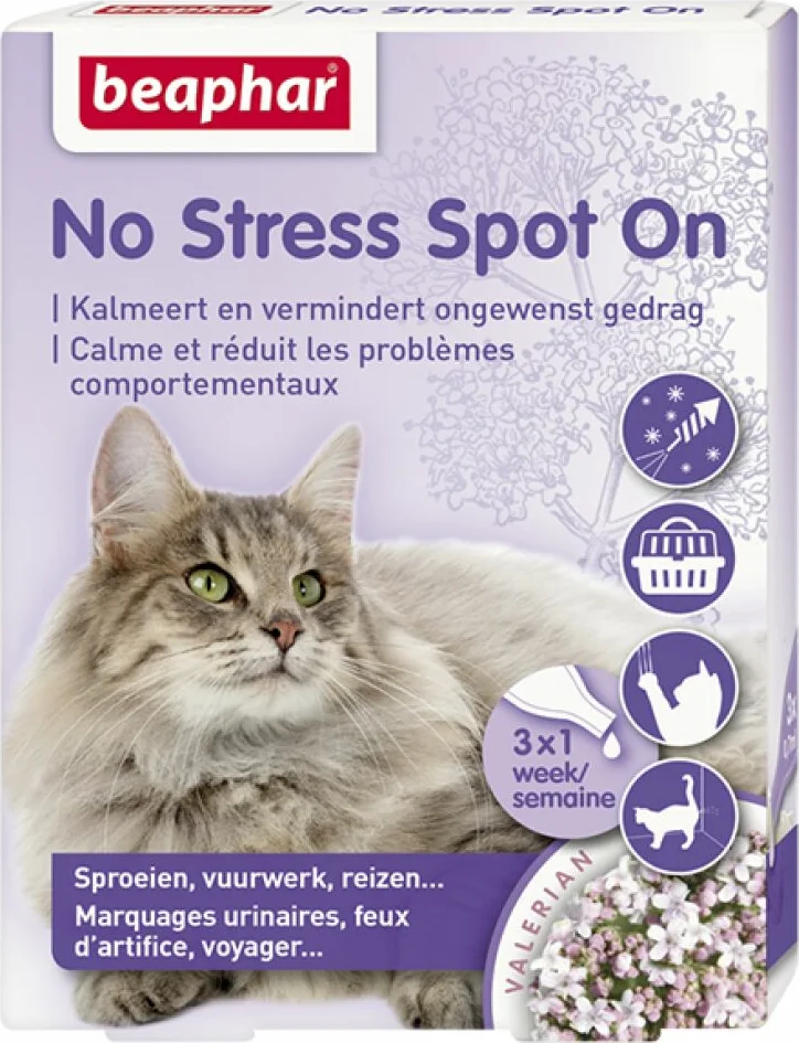 Beaphar No Stress Kat Spot On 3 pipetten