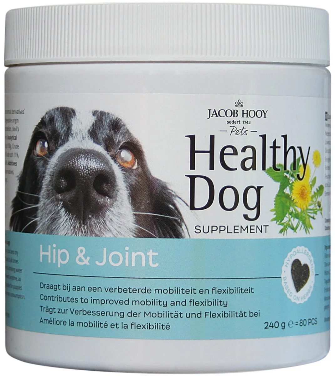 Jacob Hooy Pets Healthy Dog Hip & Joint 80ST