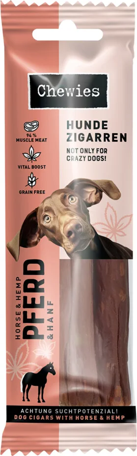 10x Chewies Hondensigaar Paard & Hennep 75 gr