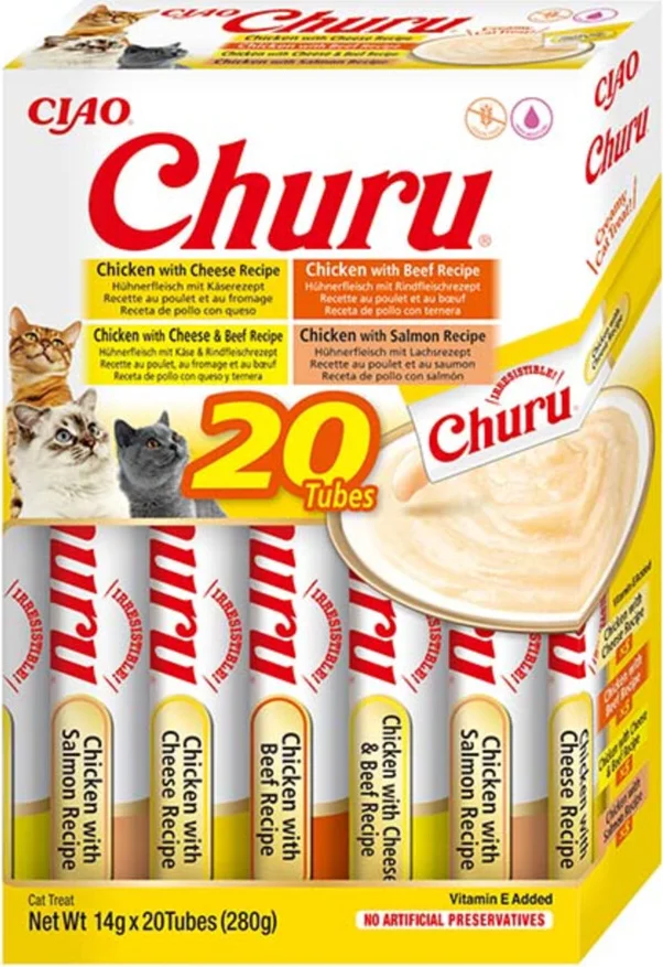 Ciao Churu Kattensnack Multipack Chicken & Beef 20 x 14 gr