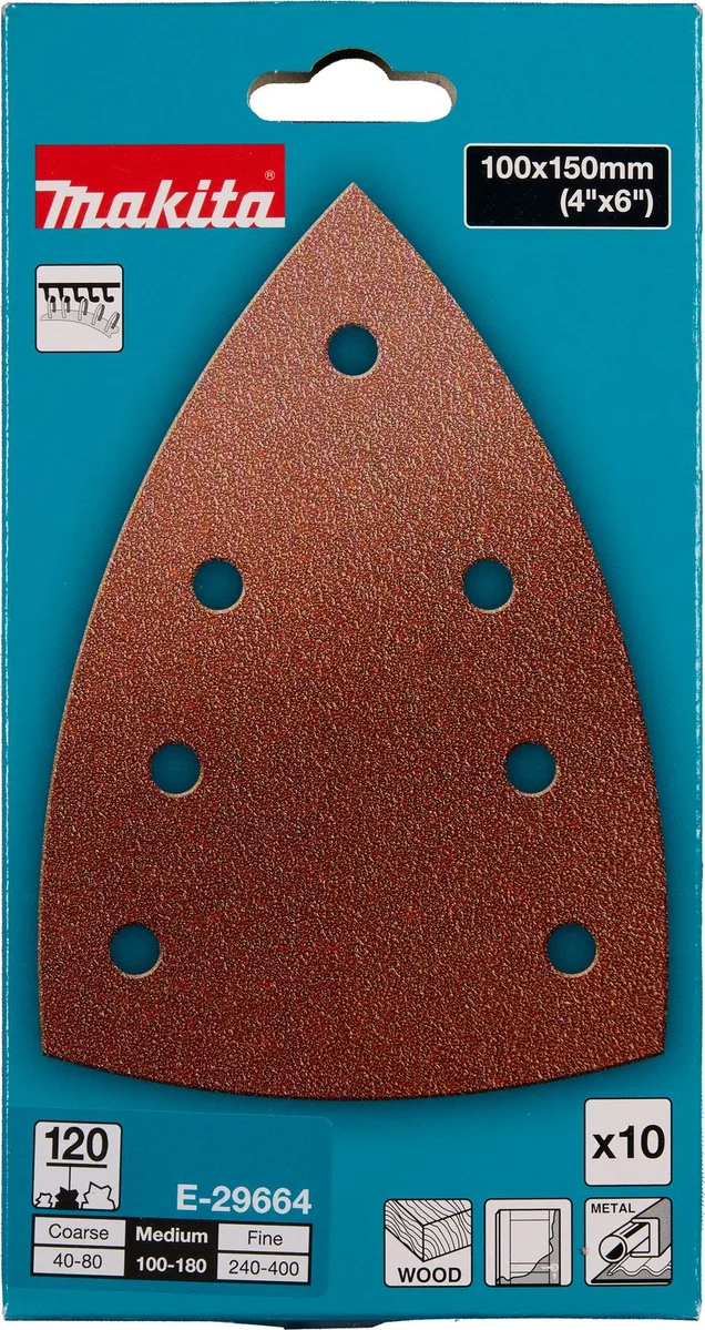 Makita E-29664 Delta schuurvel 100x150 A120 VE=10