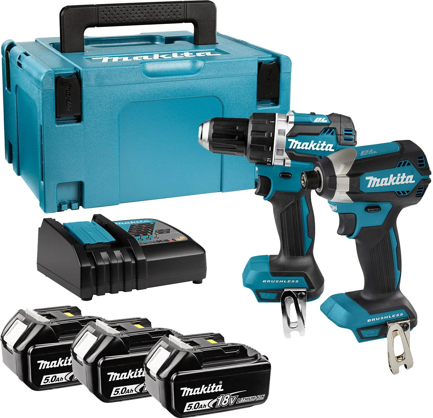 Makita DLX2189T3J Accu Combiset DDF484 + DTD153 18V 5.0Ah in Mbox