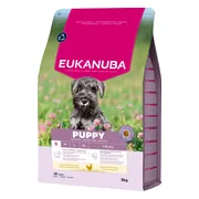 3x Eukanuba Hondenvoer Droog Life Care Dog Puppy Small Kip 3 kg