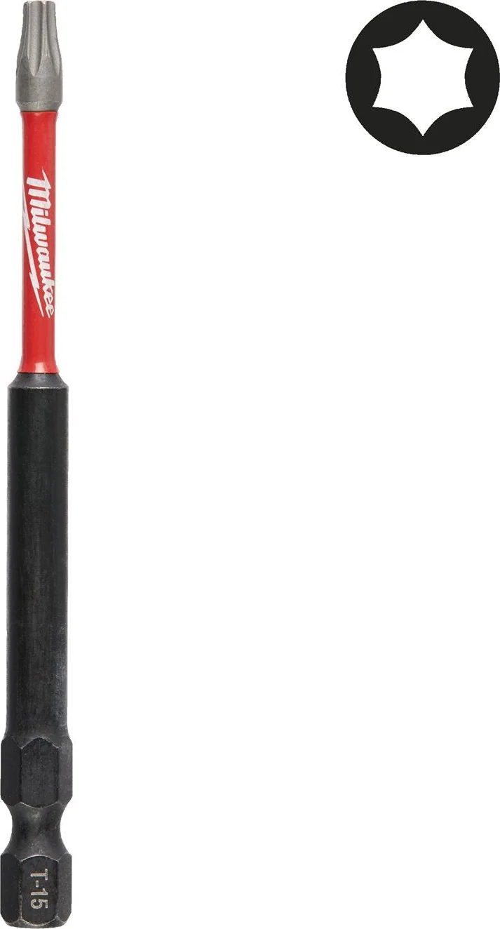 Milwaukee SHOCKWAVE™ IMPACT DUTY schroefbit TX15 x 90mm VE=1 - 4932471571