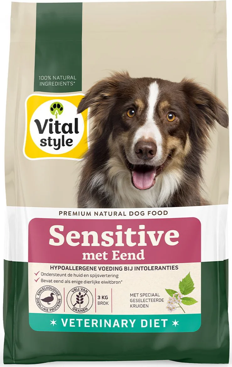 Vitalstyle Sensitive Hondenvoer Eend 3 kg
