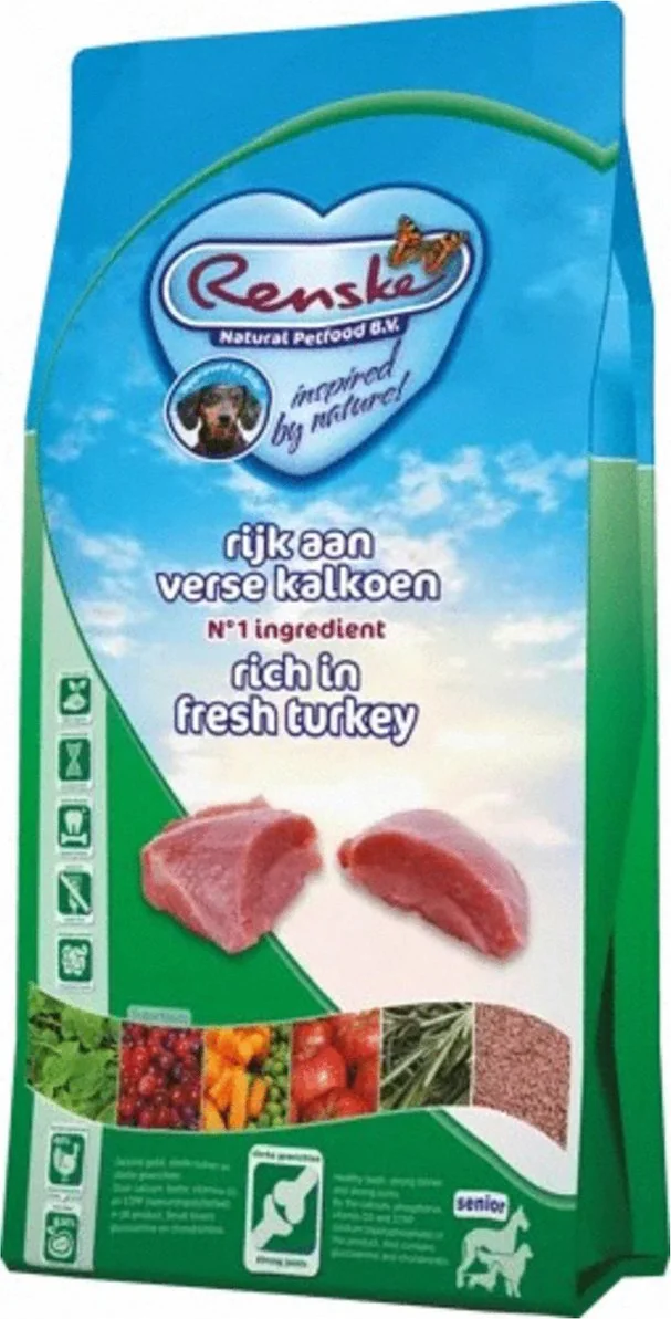 Renske Super Premium Graanvrij Adult Hondenvoer Kalkoen 6,5 kg