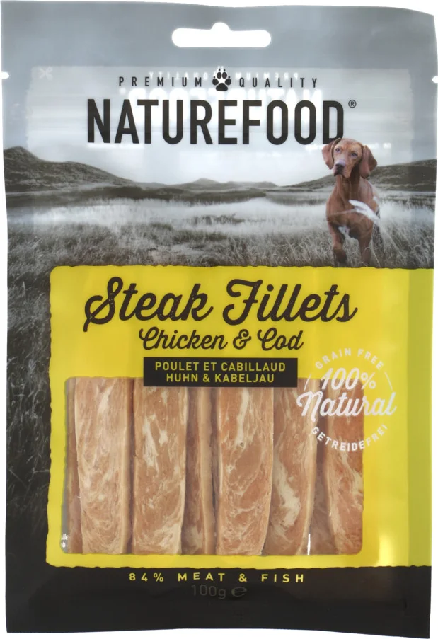 8x Rosewood Naturefood Steak Filet Kip 100 gr