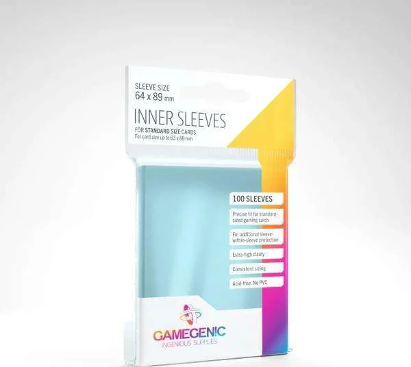 Gamegenic: Inner Sleeves - Clear (100 Sleeves)