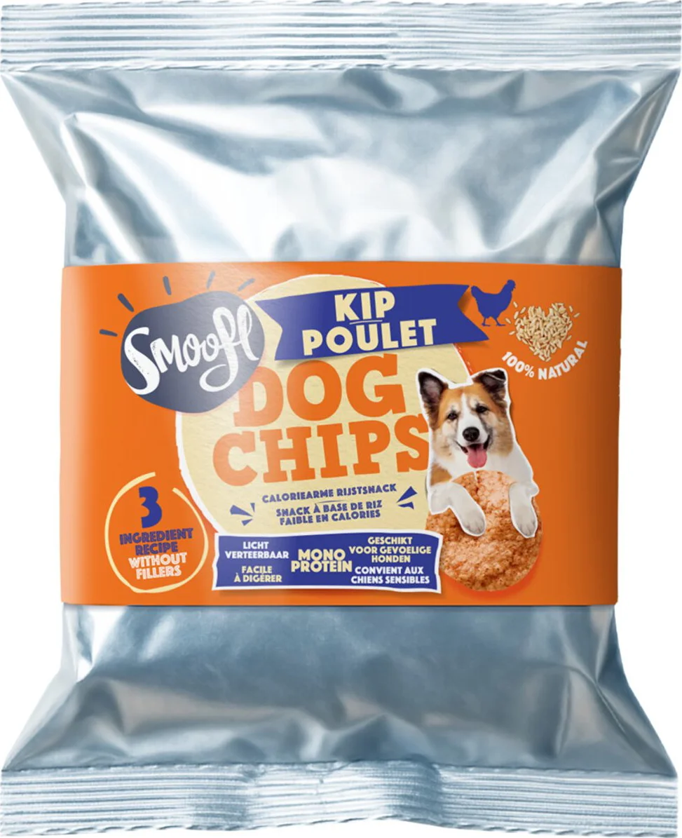 Smoofl Hondensnack Dog Chips Kip 50 gr