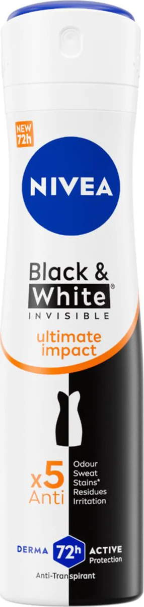 NIVEA Deodorant Spray Black & White Ultimate Impact 150 ml