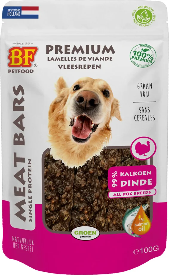 BF Petfood Meat Bars Kalkoen 100 gr