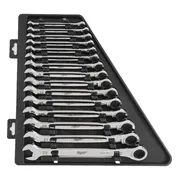 Milwaukee MAX BITE ™ ratelsleutelsets 15 pct Maxbite Ratchet Metric Combinatie Spanner Set - 1 st - 4932464994