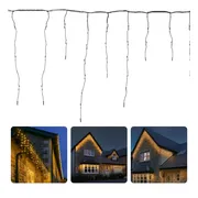 IJspegel Lichtgordijn - 1.70m - 90 LED's - Extra Warm Wit - Soft Wire - Innovatief - 8 Lichtfuncties - IP44 - Binnen & Buiten - Lichtsnoer - Kerstverlichting - Sfeerverlichting - Feestverlichting