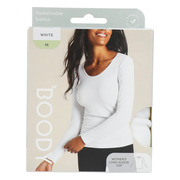 Boody Damestop Lange Mouw Wit M