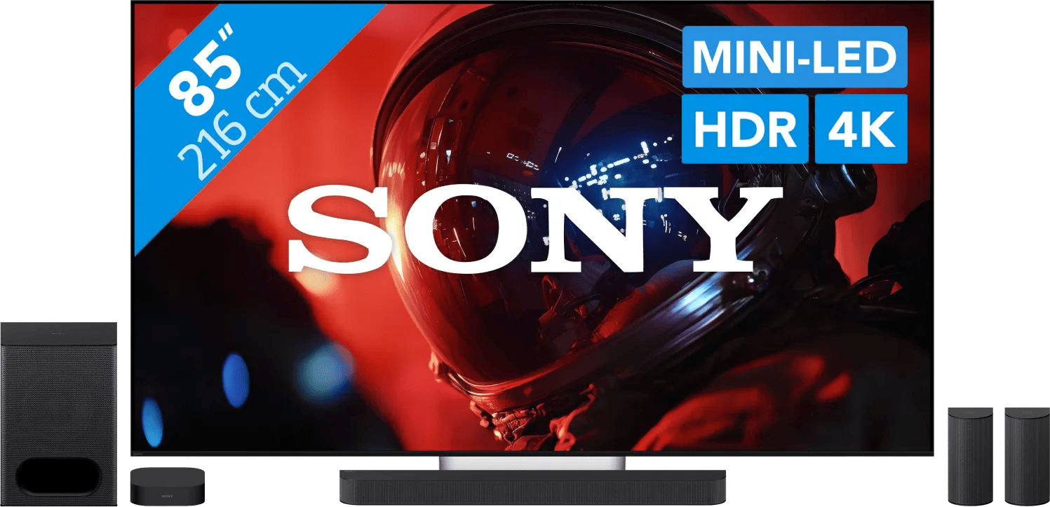 Sony Bravia 9 II True RGB 85" (2026) + Sony Bravia Theatre System 6 Zwart