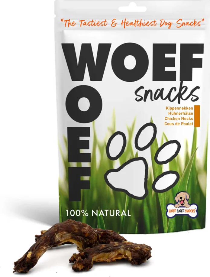 Woef Woef Hondensnack Kippennekken M 250 gr