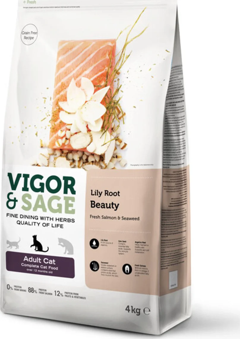 Vigor & Sage Kattenvoer Beauty Lily Root 4 kg