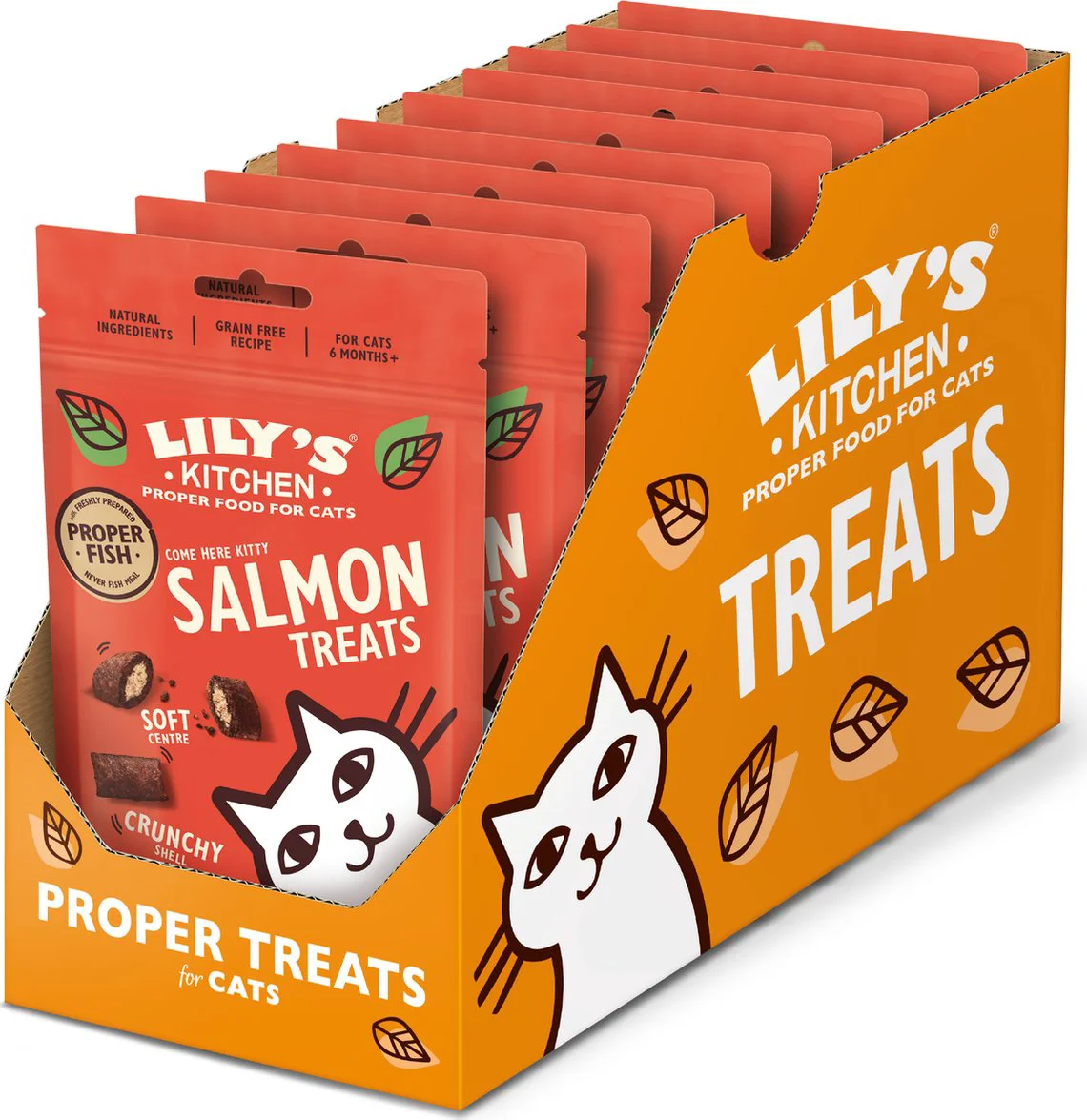 10x Lily's Kitchen Kattensnack Zalm 60 gr
