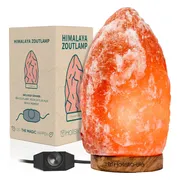 Dimbare Grote Zoutlamp 3-5KG Himalayazout– Tafellamp – Sfeerlamp – Zoutsteen Nachtlampje - Incl. E-book