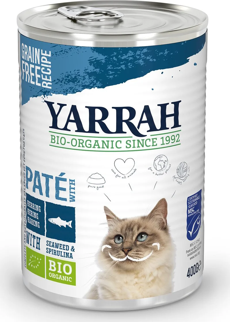 Yarrah Bio Kattenvoer Paté Vis 400 gr