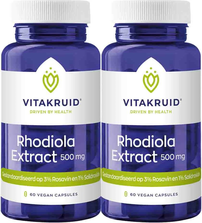 2x Vitakruid Rhodiola Extract 500 mg 60 vegancapsules
