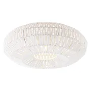 QAZQA lina - Retro Plafondlamp - 1 lichts - Ø 50 cm - Wit - Woonkamer | Slaapkamer | Keuken