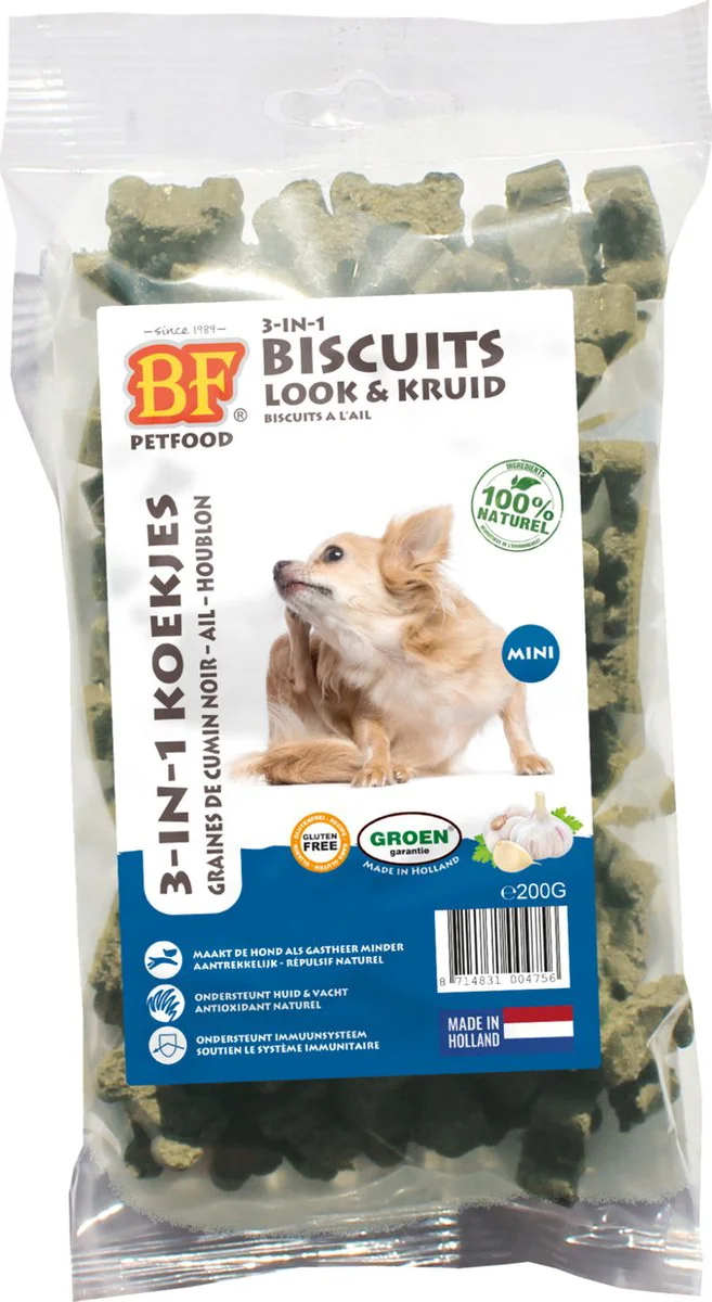 BF Petfood 3-in-1 Koekjes Mini Look & Kruid 200 gr