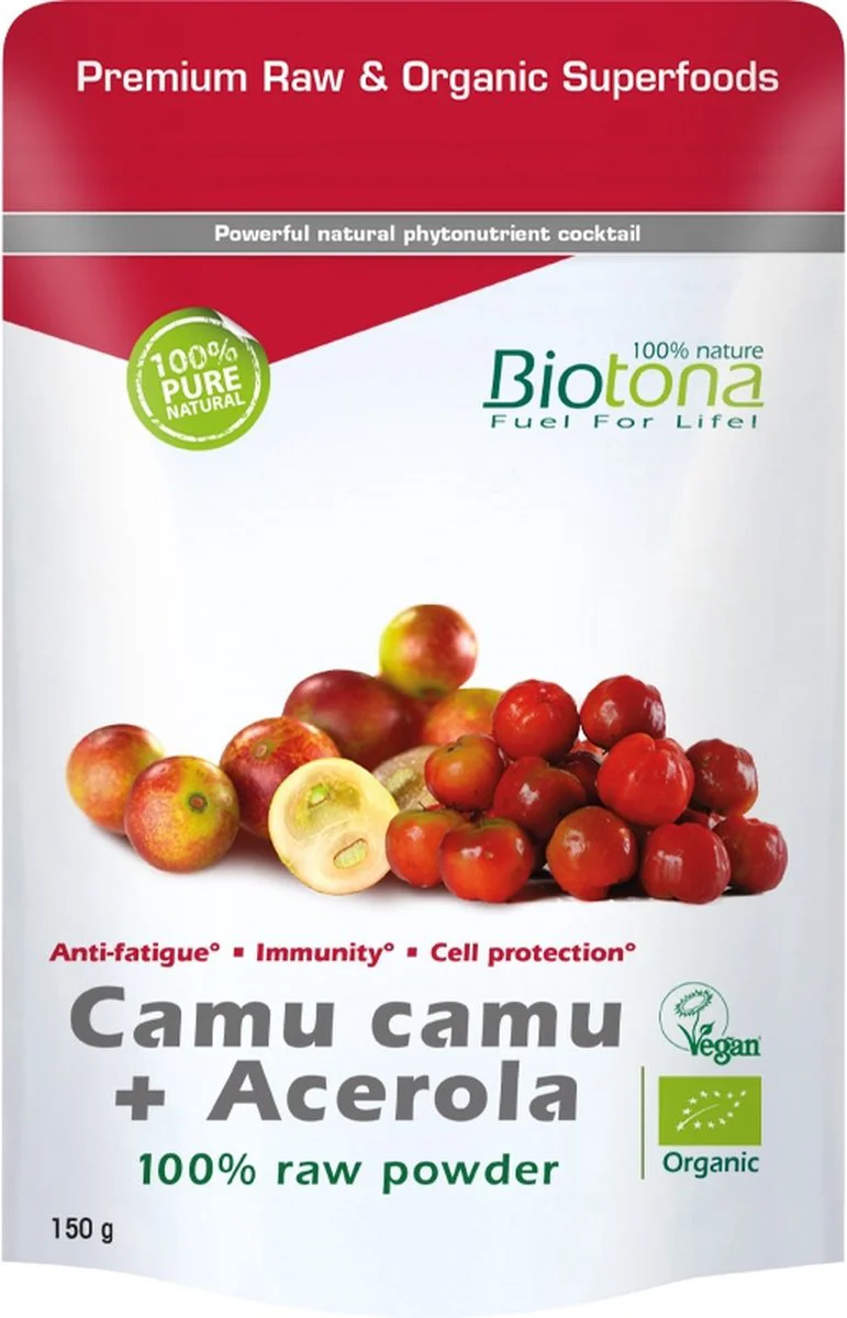Biotona Biologische Camu Camu Acerola Raw Poeder 150GR