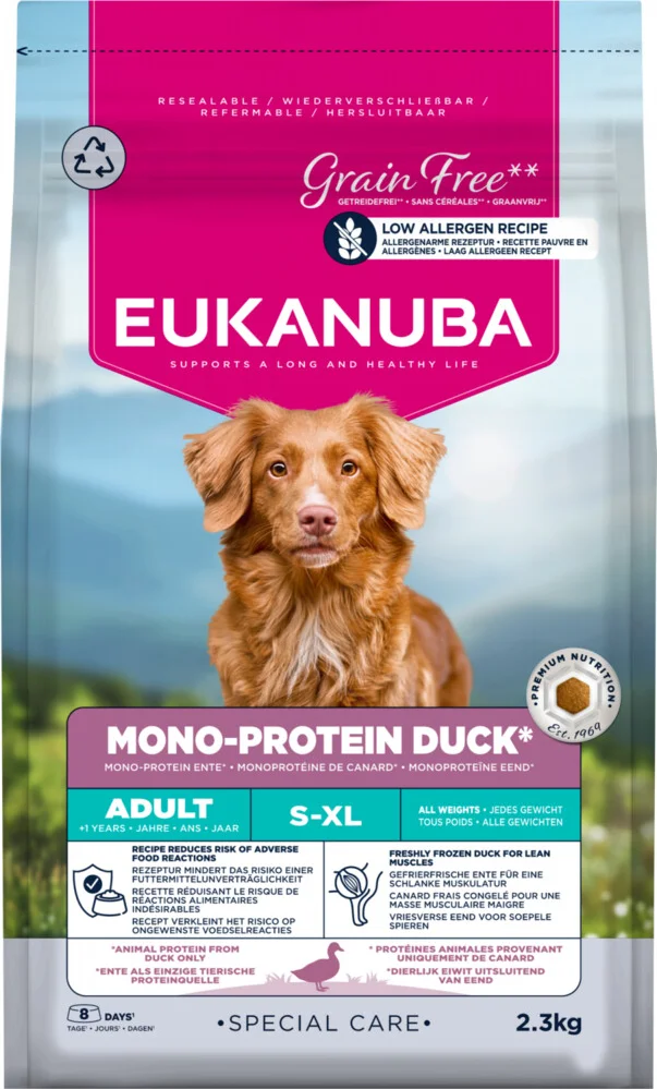 Eukanuba Hondenvoer Droog Special Care Adult Mono-Protein Eend 2,3 kg
