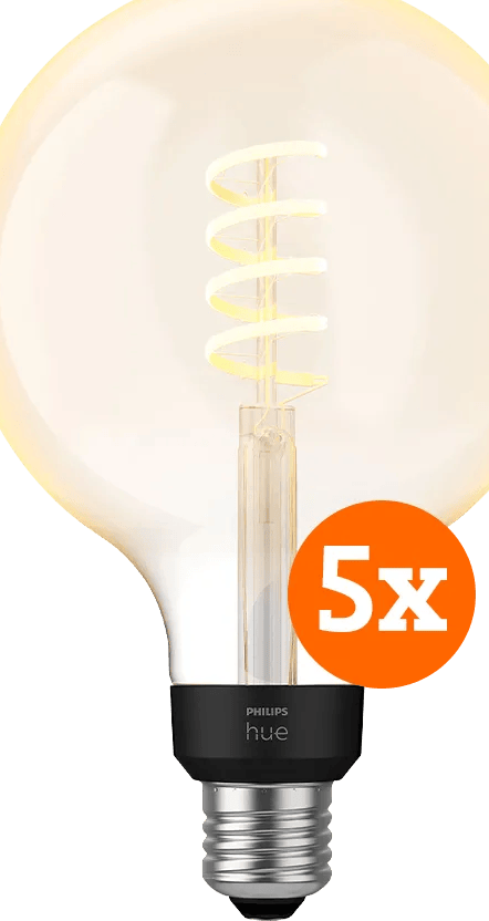 Philips Hue Filament White Ambiance Globe XL 5-pack