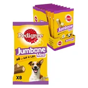 8x Pedigree Jumbstone Hondensnacks Mini Kip & Lam 160 gr