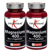 2x Lucovitaal Magnesium 400 L-Tryptofaan 60 capsules
