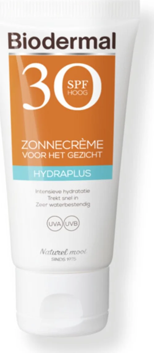 3x Biodermal Zonnecrème Gezicht Hydraplus SPF30 50 ml