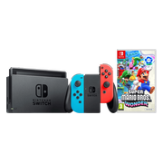 Nintendo Switch Rood/Blauw + Super Mario Bros. Wonder
