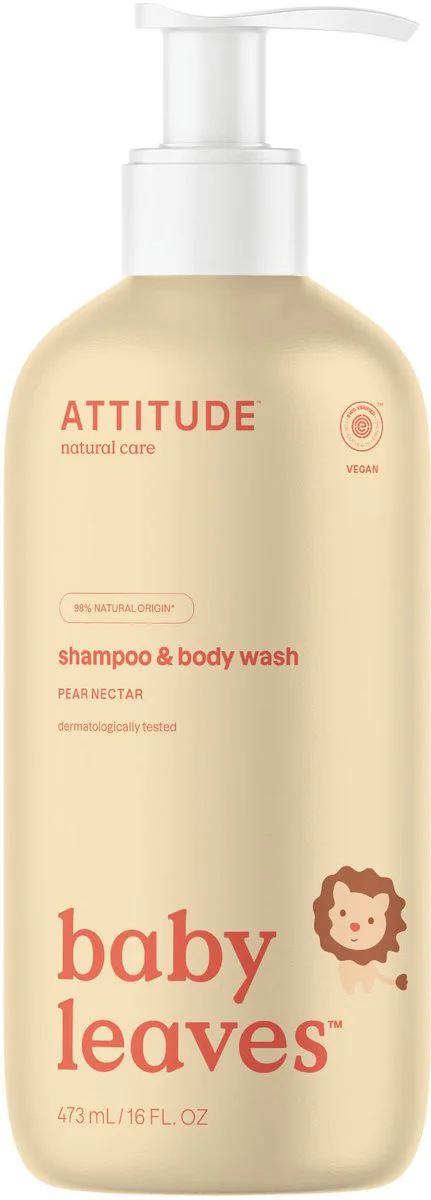 Attitude Baby Leaves 2-in-1 Hair and Body Wash Pear Nectar 473 ml