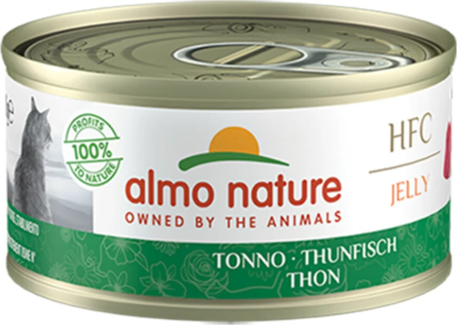 48x Almo Nature HFC Kattenvoer Nat in Gelei Tonijn 70 gr