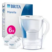 Brita Marella Waterfilterkan Wit + 6 Maxtra Filterpatronen 2,4LT