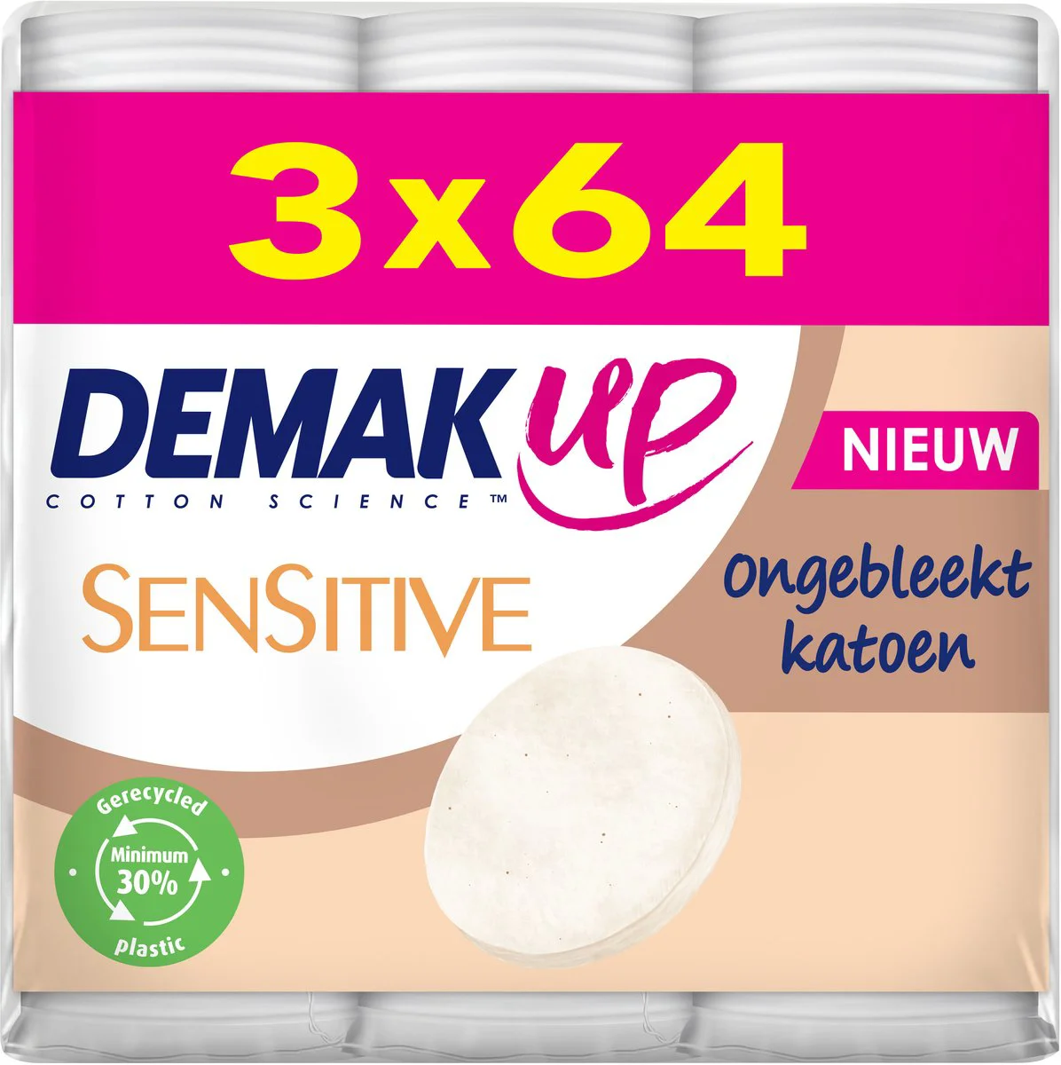Demak Up Wattenschijfjes Sensitive Trio Pack 3x64st 192ST