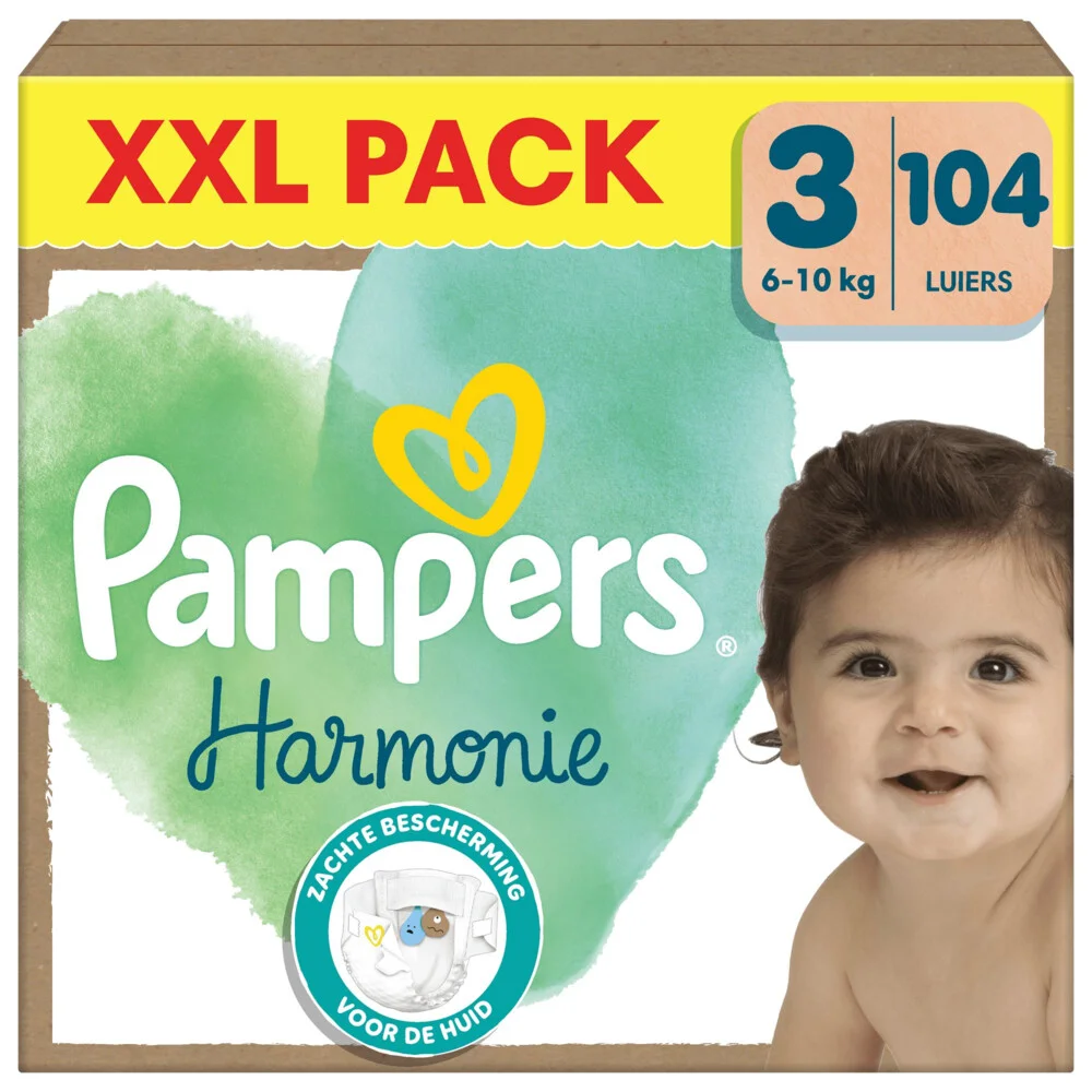 Pampers Harmonie Luiers Maat 3 (6-10kg) 104 stuks